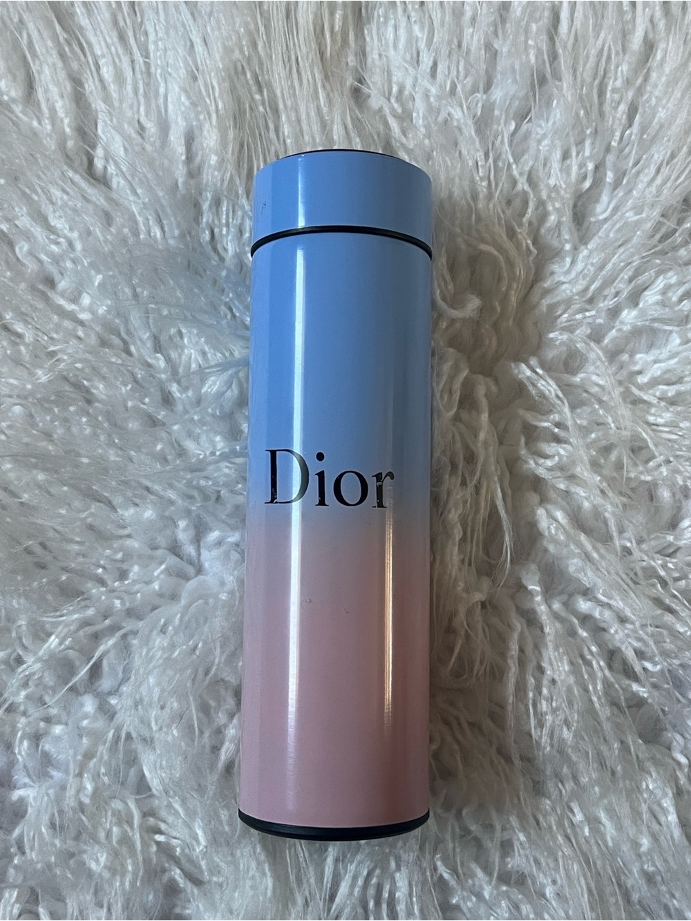 NEW Dior Blue and Pink Ombre Travel Tumbler, stainless steel.
